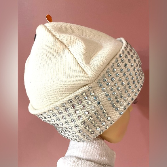 Kurt Geiger White (Bone)Beanie with Silver Embellishments.
NWOT main image 14